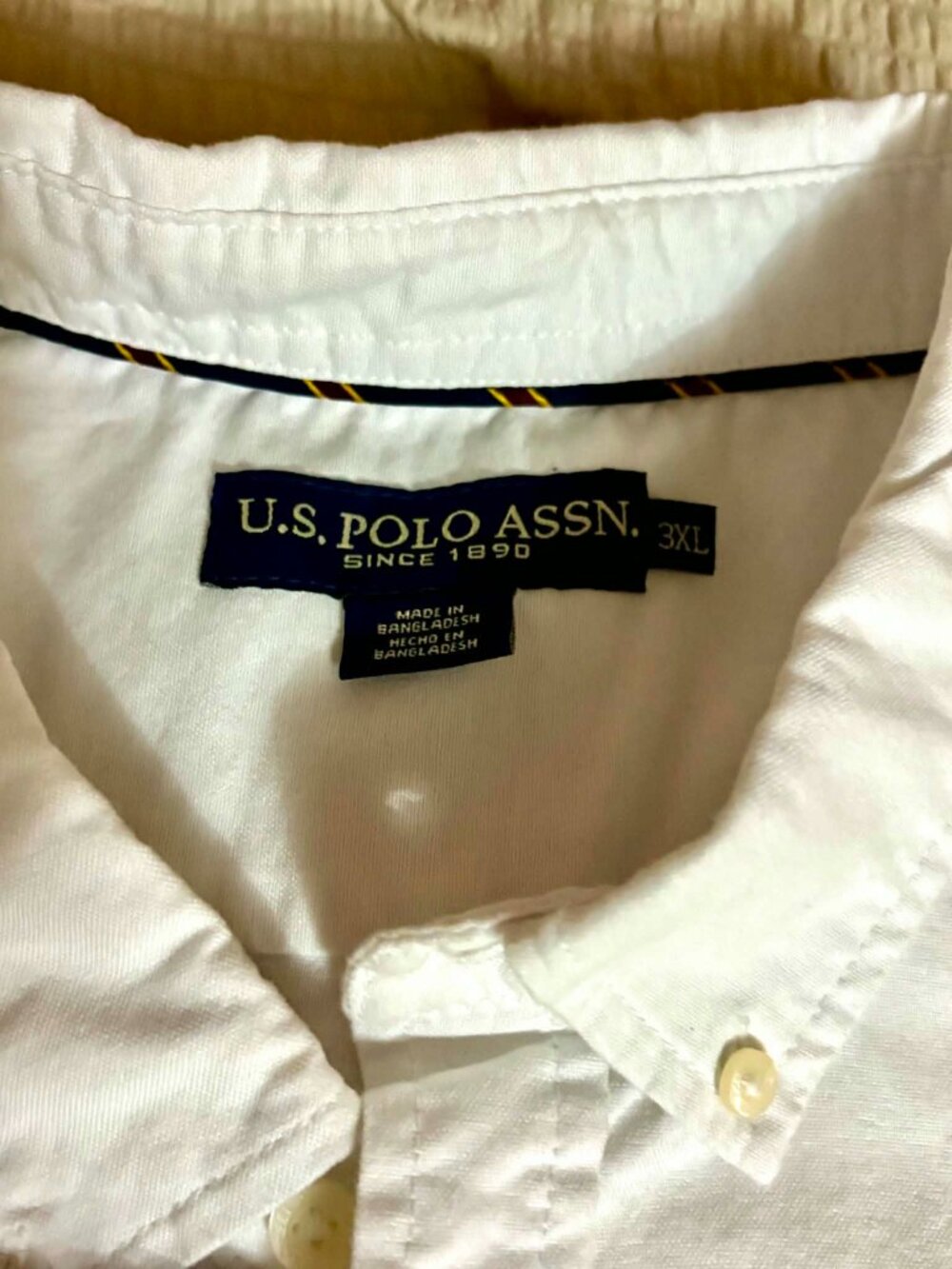 Polo Ralph Lauren White Button-Up Shirt Men’s 3XL Classic Cotton Dress Shirt
